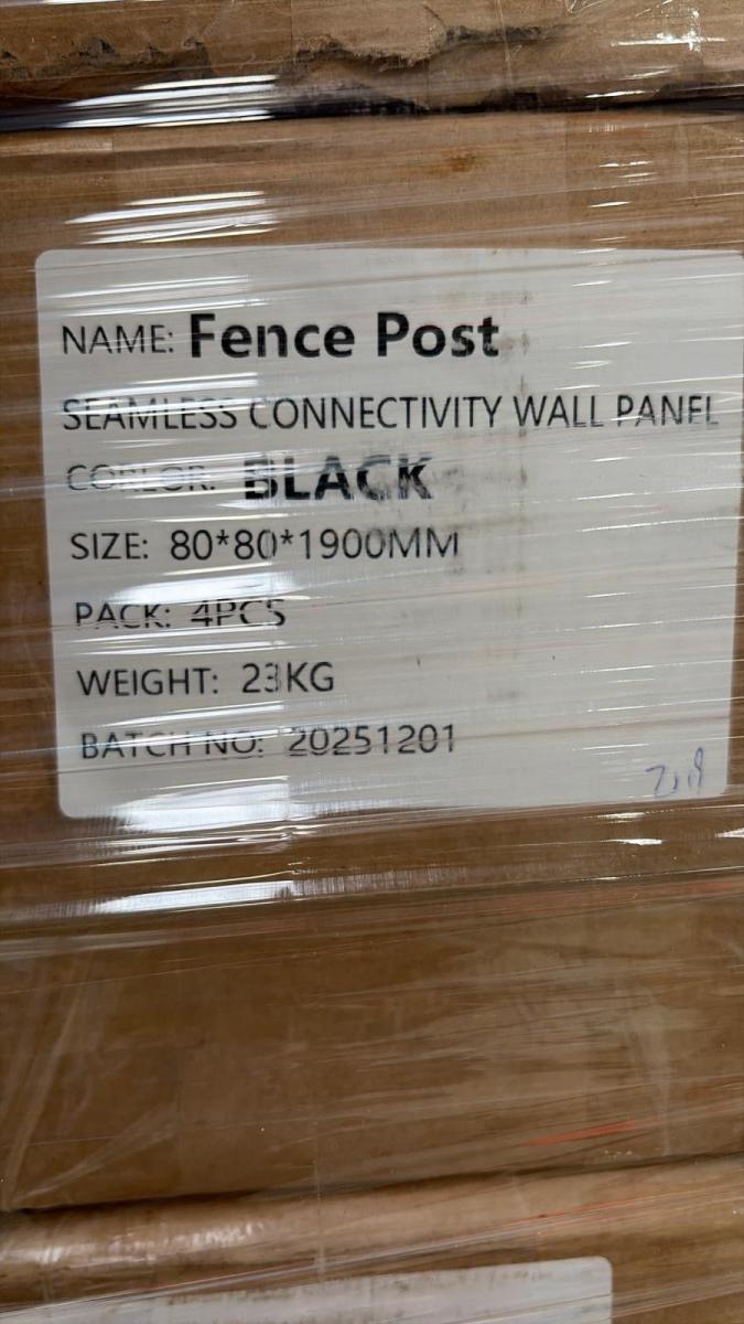 6" Fence Post - Black (1 Pack / 4pcs) — Fencing handmade to order by Langham Furniture, image 4 of 4