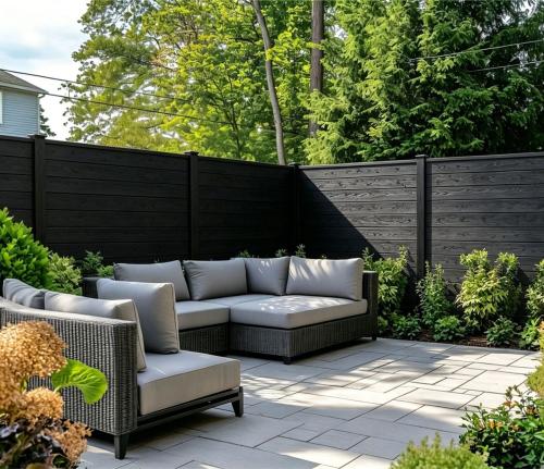 Fencing 86E - Black - Outdoor - 180cm (1 Pack / 6pcs) — Fencing handmade to order by Langham Furniture