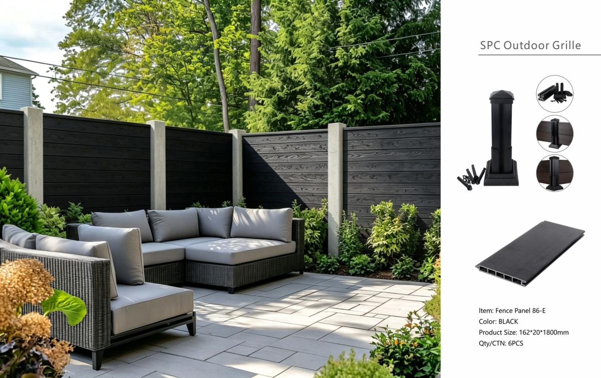 Fencing 86E - Black - Outdoor - 180cm (1 Pack / 6pcs) — Fencing handmade to order by Langham Furniture, image 3 of 7