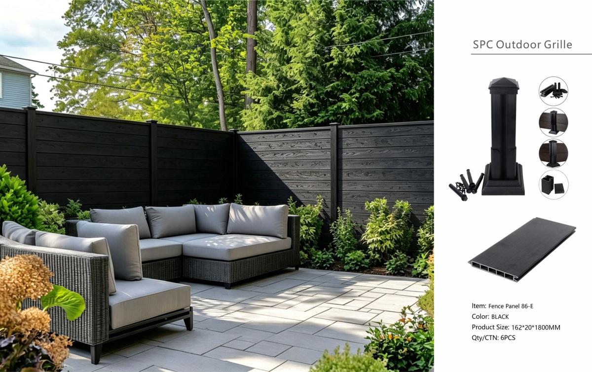 Fencing 86E - Black - Outdoor - 180cm (1 Pack / 6pcs) — Fencing handmade to order by Langham Furniture, image 4 of 7
