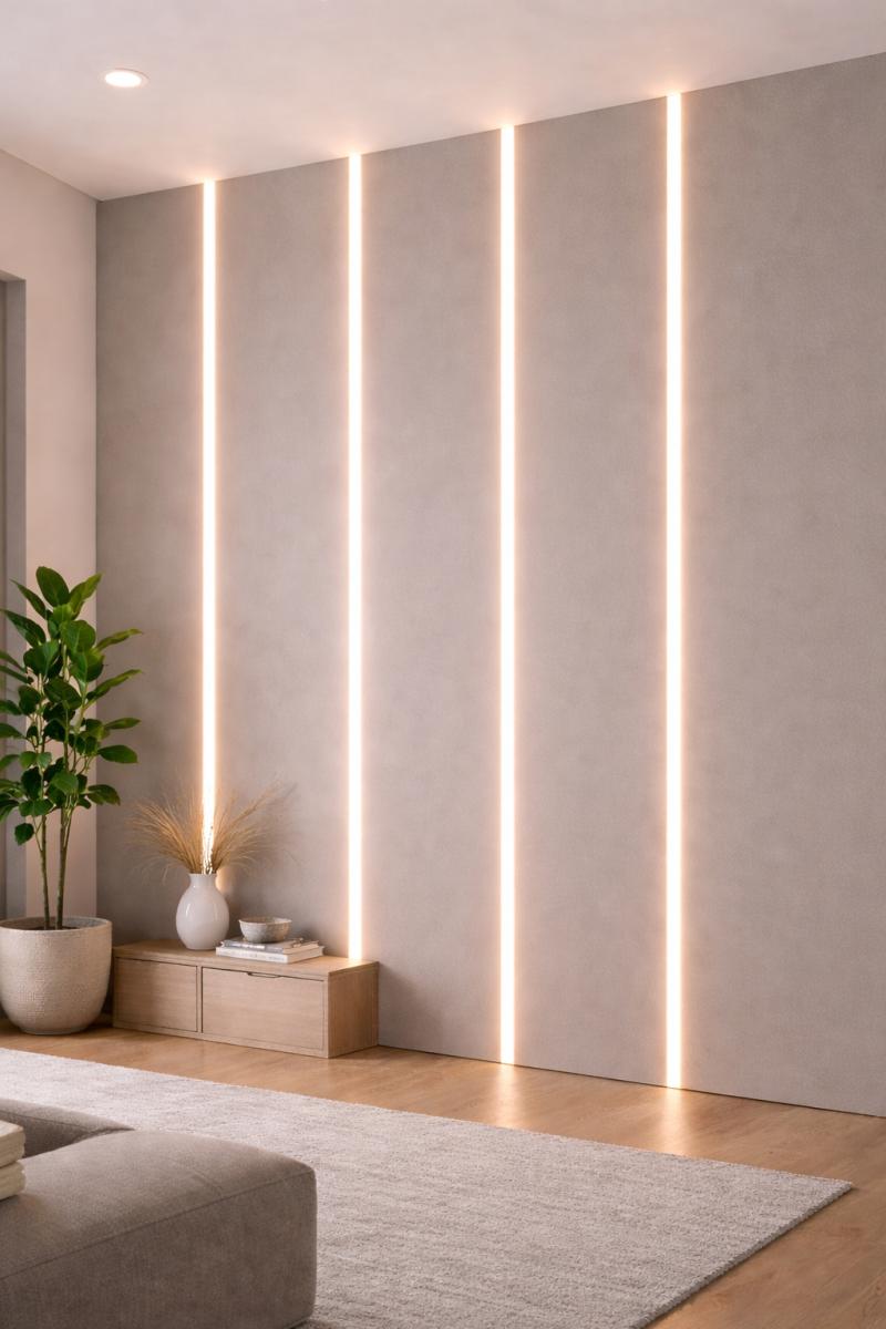 Wall Panel LED Lighting 07 - Flexible (4pcs) — Panel Lighting handmade to order by Langham Furniture, image 1 of 17