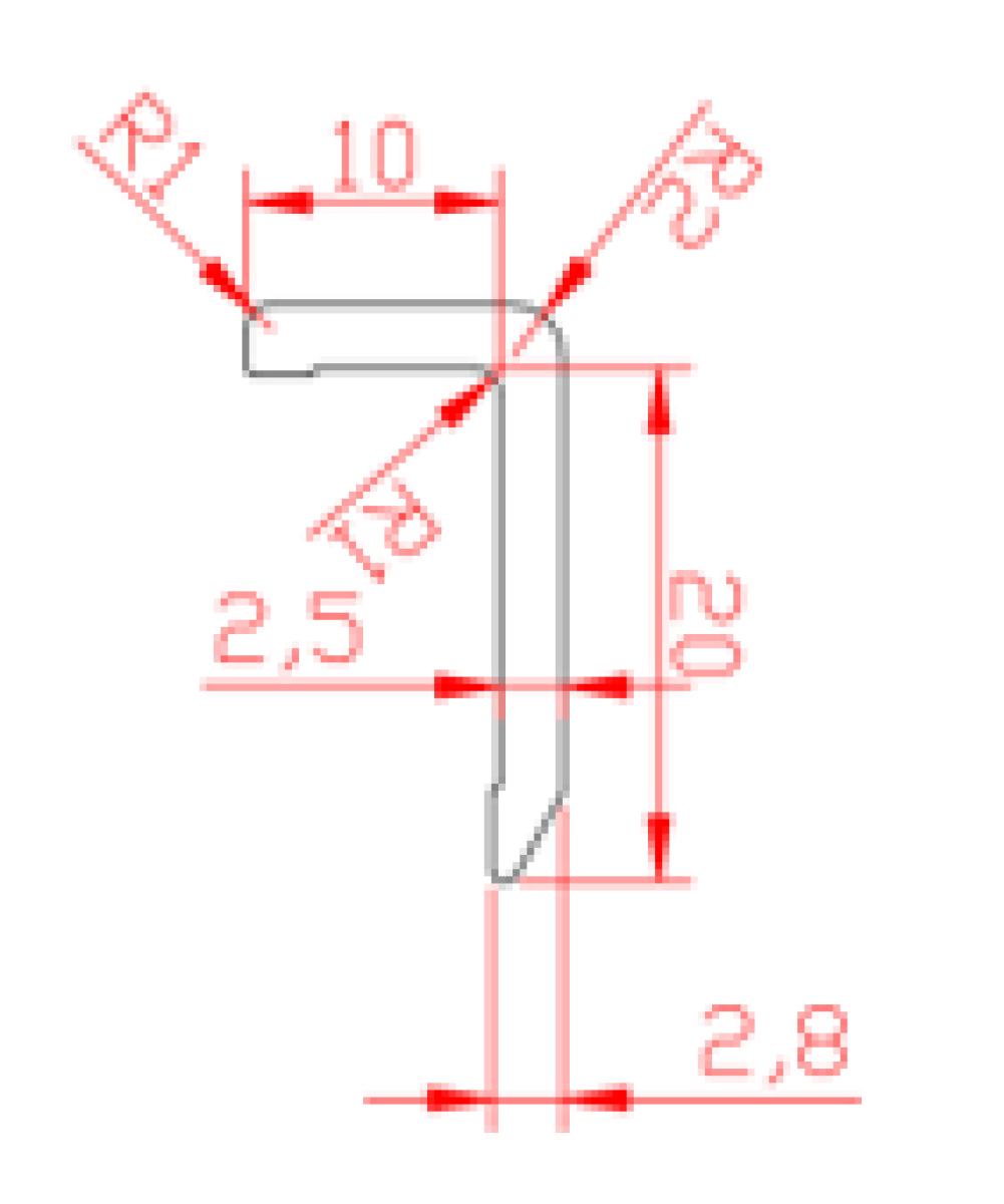 Strip B - WP 07/11 - 240cm - (1 pack / 10pcs) — Trims & Fittings handmade to order by Langham Furniture, image 15 of 15