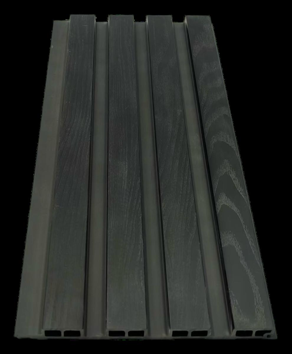 Wall Panel 82E - Black - Seamless - 240cm - (1 pack / 12pcs) — Slat & Acoustic Panels handmade to order by Langham Furniture, image 2 of 2