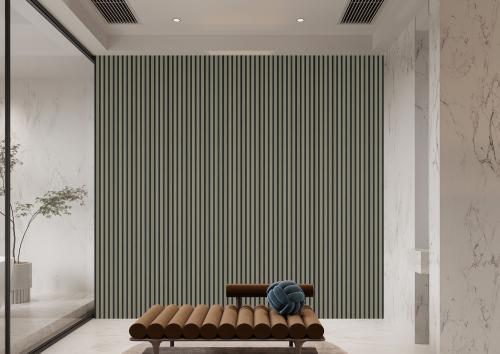Wall Panel 82B - Grey - Seamless - 240cm - (1 pack / 12pcs) — Slat & Acoustic Panels handmade to order by Langham Furniture