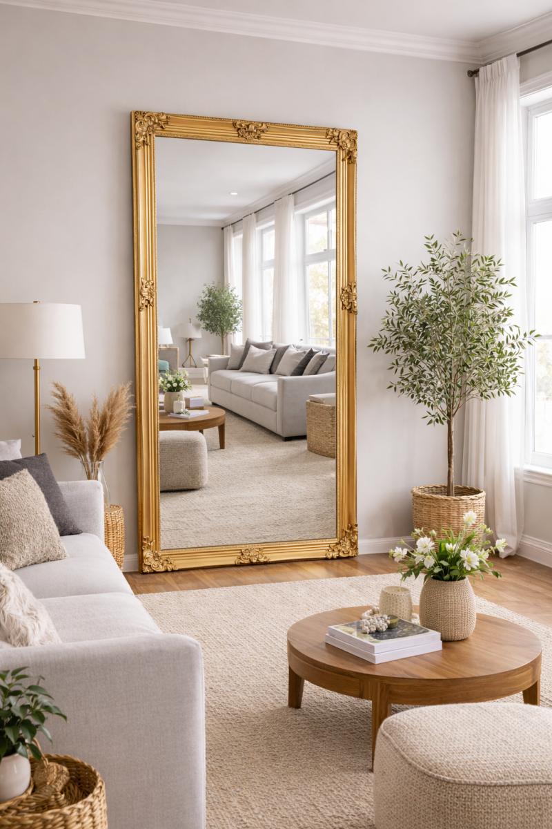 Wooden Frame Mirror (80 x 160cm) — Wall Mirrors handmade to order by Langham Furniture, image 6 of 6