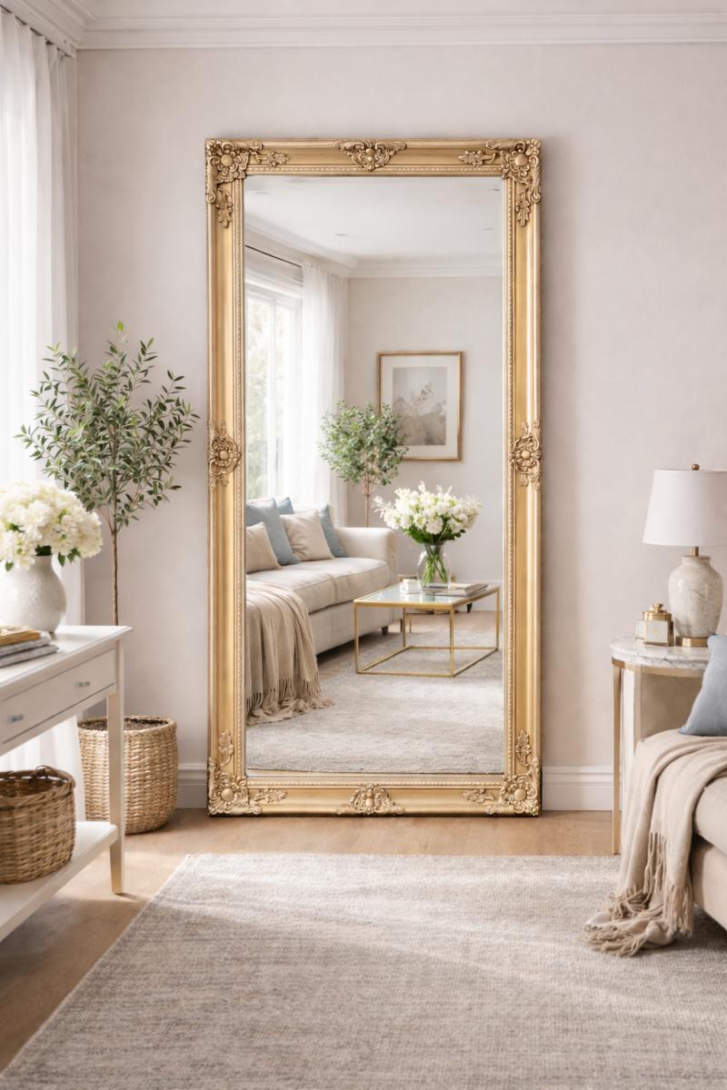 Wooden Frame Mirror (100 x 200cm) — Wall Mirrors handmade to order by Langham Furniture, image 1 of 6