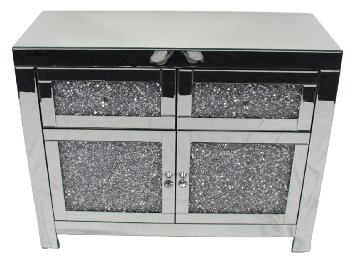 Roma 2 Door 2 Drawer Small Sideboard — Mirrored Furniture handmade to order by Langham Furniture, image 4 of 6