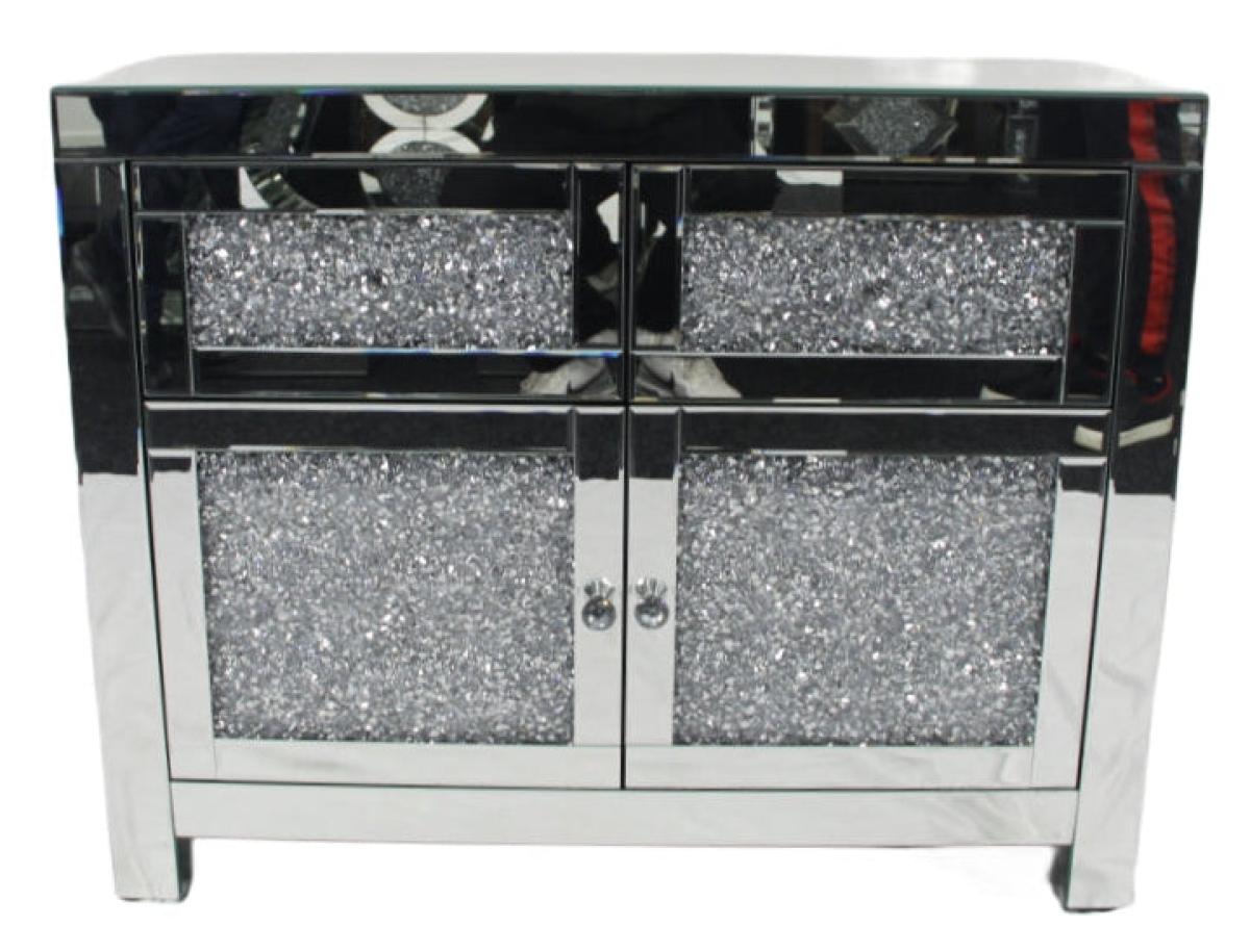 Roma 2 Door 2 Drawer Small Sideboard — Mirrored Furniture handmade to order by Langham Furniture, image 5 of 6