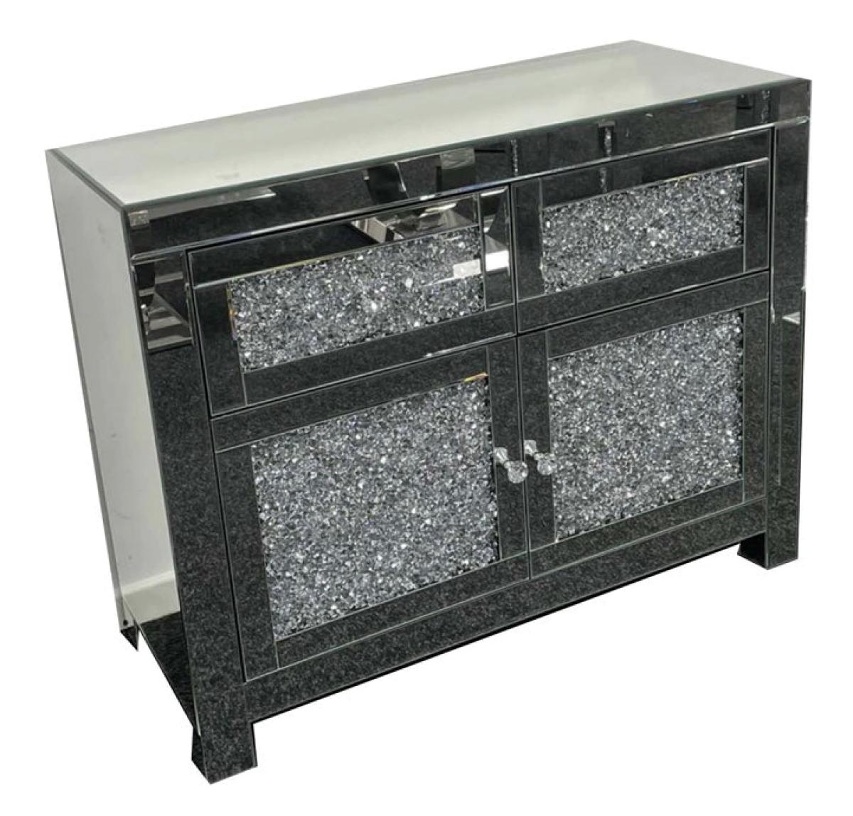 Roma 2 Door 2 Drawer Small Sideboard — Mirrored Furniture handmade to order by Langham Furniture, image 6 of 6
