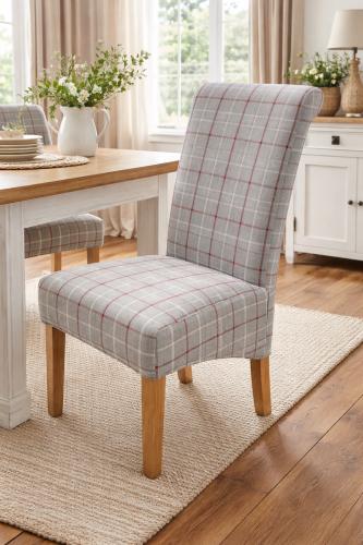 RX Red/Grey Chair (Wooden Legs) — Dining Chairs handmade to order by Langham Furniture