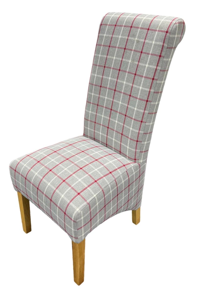 RX Red/Grey Chair (Wooden Legs) — Dining Chairs handmade to order by Langham Furniture, image 2 of 6