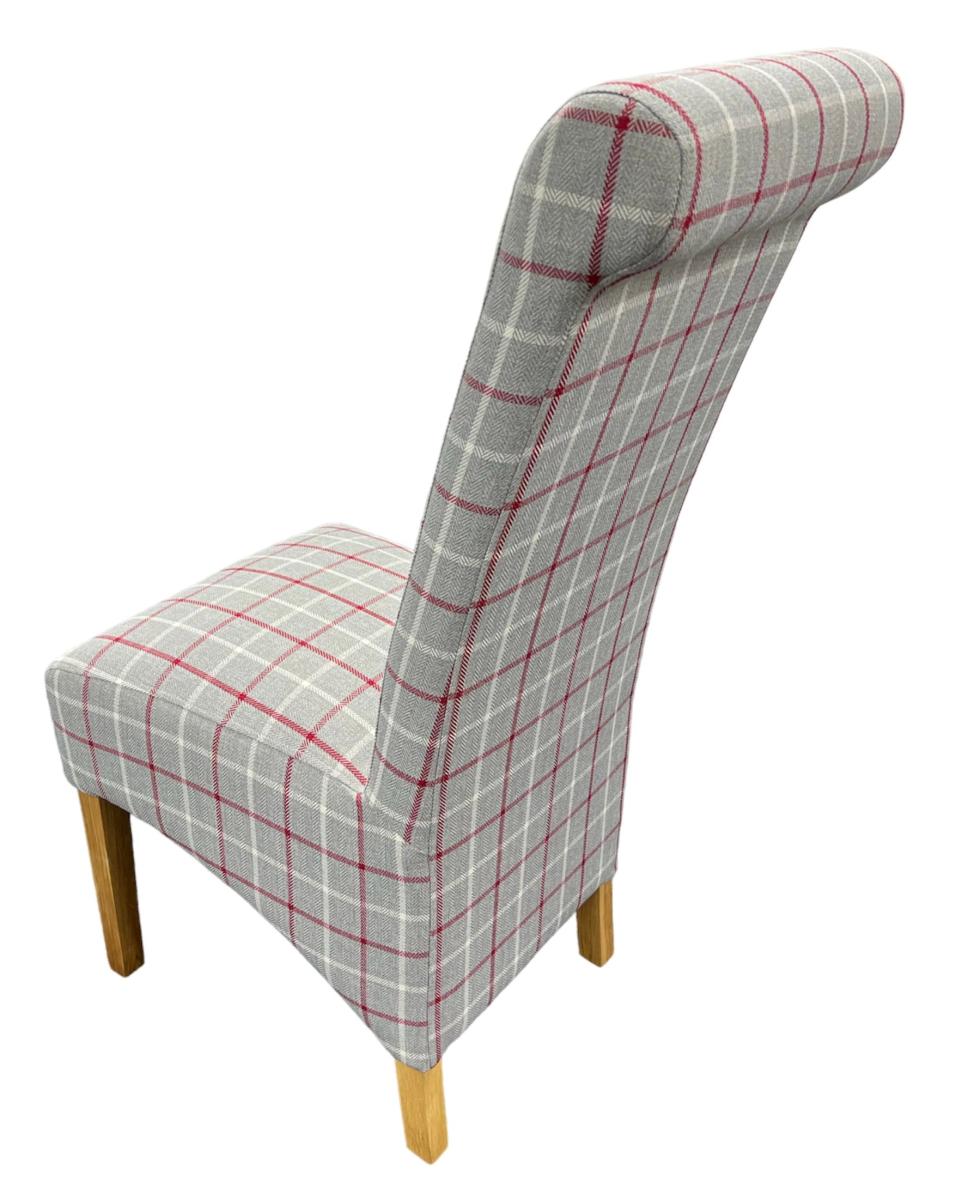 RX Red/Grey Chair (Wooden Legs) — Dining Chairs handmade to order by Langham Furniture, image 5 of 6