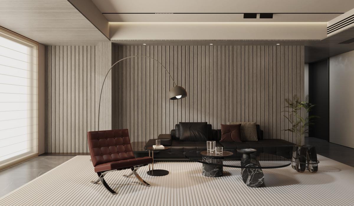 Wall Panel 63B - Grey - PVC - 240cm - (1 pack / 8pcs) — Slat & Acoustic Panels handmade to order by Langham Furniture, image 3 of 4