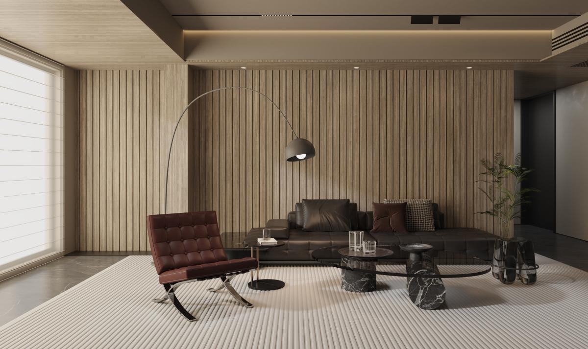 Wall Panel 63A - Oak - PVC - 240cm - (1 pack / 8pcs) — Slat & Acoustic Panels handmade to order by Langham Furniture, image 3 of 4