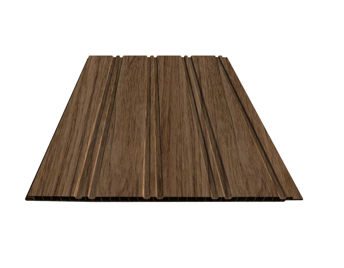 Wall Panel 62T - Walnut - PVC - 240cm - (1 pack / 8pcs) — Slat & Acoustic Panels handmade to order by Langham Furniture, image 2 of 3
