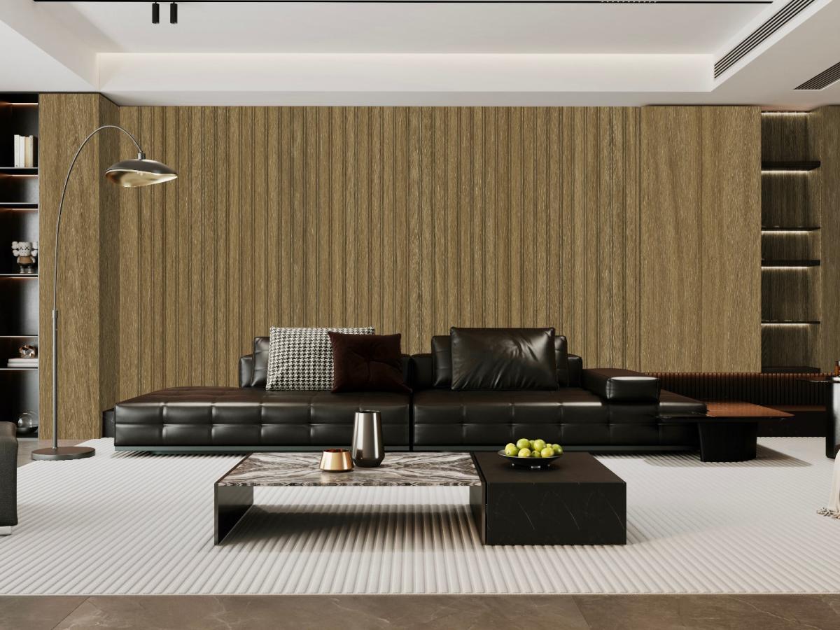 Wall Panel 62D - Dark Oak - PVC - 240cm - (1 pack / 8pcs) — Slat & Acoustic Panels handmade to order by Langham Furniture, image 3 of 3