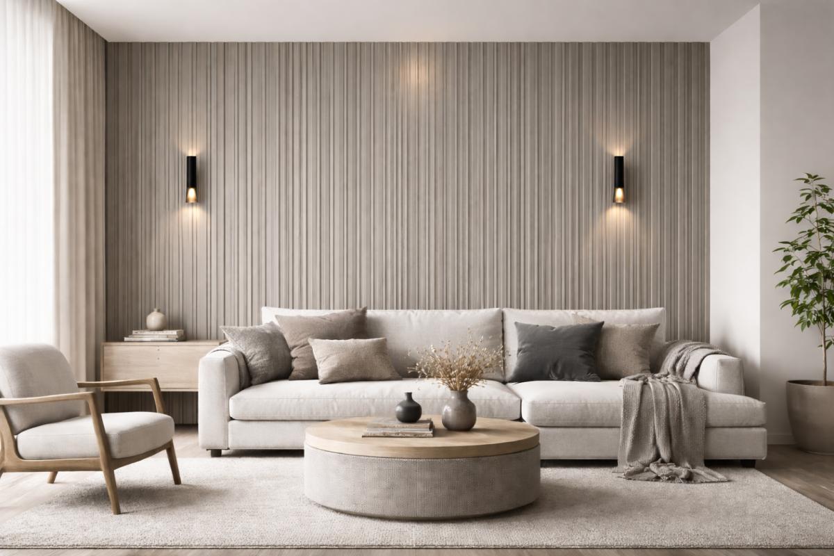 Wall Panel 62C - Dark Grey - PVC - 240cm - (1 pack / 8pcs) — Slat & Acoustic Panels handmade to order by Langham Furniture, image 1 of 3