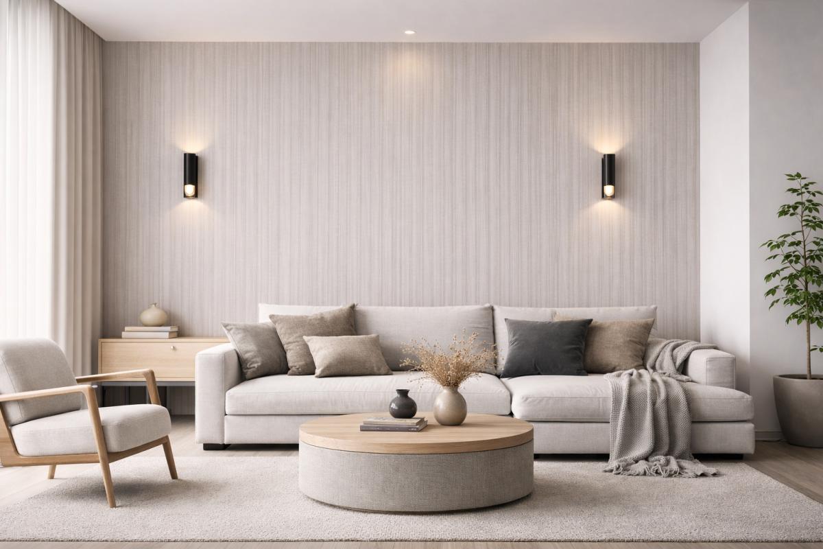 Wall Panel 62B - Light Grey - PVC - 240cm - (1 pack / 8pcs) — Slat & Acoustic Panels handmade to order by Langham Furniture, image 1 of 3
