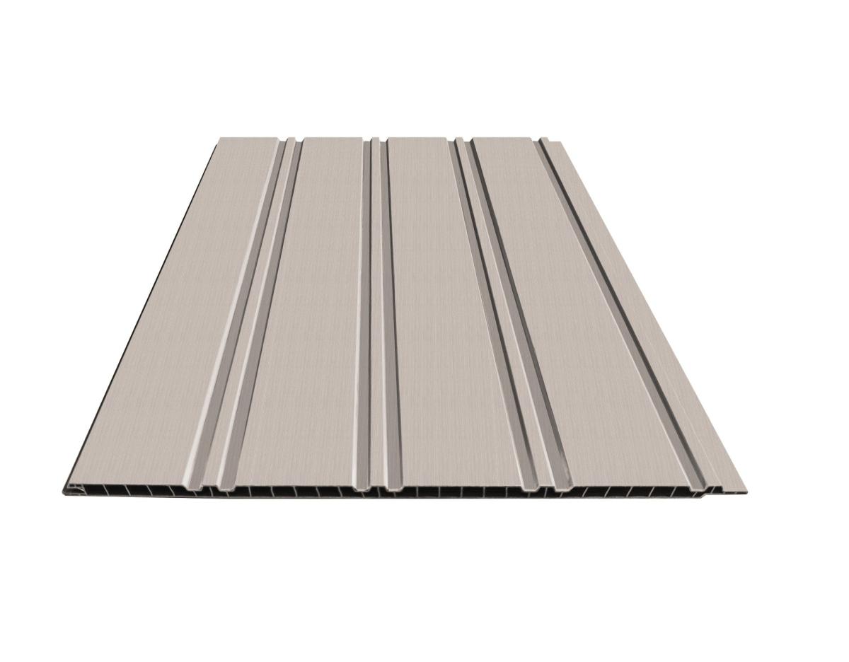 Wall Panel 62B - Light Grey - PVC - 240cm - (1 pack / 8pcs) — Slat & Acoustic Panels handmade to order by Langham Furniture, image 2 of 3