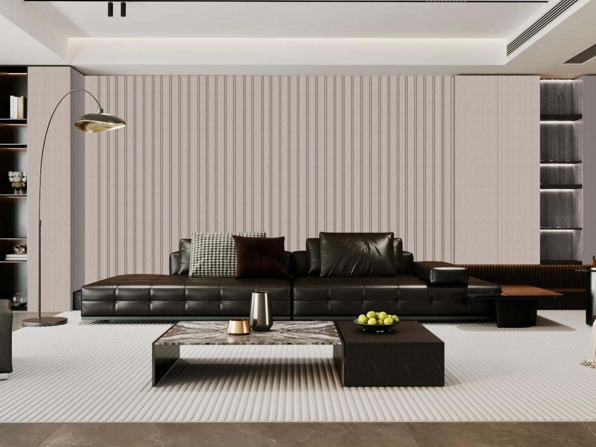 Wall Panel 62B - Light Grey - PVC - 240cm - (1 pack / 8pcs) — Slat & Acoustic Panels handmade to order by Langham Furniture, image 3 of 3