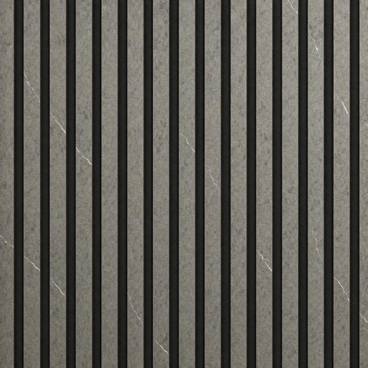 Wall Panel 02WO - Grey Marble - Acoustic - 280cm - (1 pack / 3pcs) — Slat & Acoustic Panels handmade to order by Langham Furniture, image 2 of 2