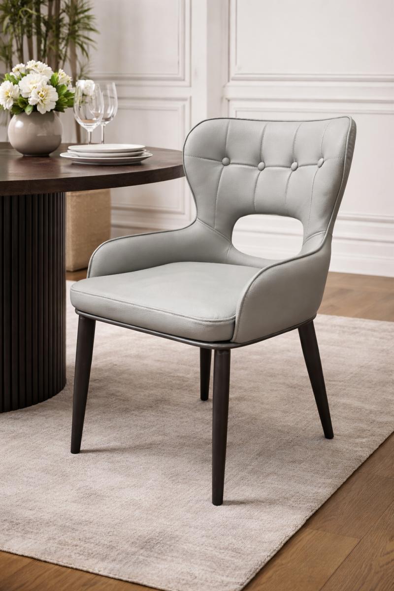 Marbella PU Chair (Black Legs) — Dining Chairs handmade to order by Langham Furniture, image 1 of 16