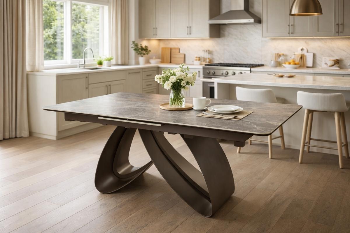 Cheshire Extending Dining Table (1.2-1.5/1.6-2m) — Dining Tables handmade to order by Langham Furniture, image 1 of 2
