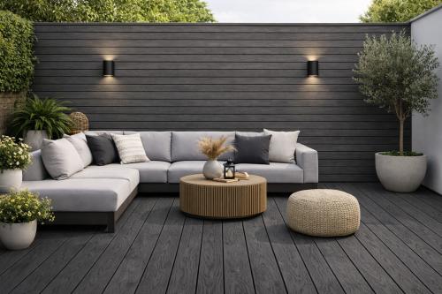 Decking 85E - Black - Outdoor - 290cm - (1 pack / 4pcs) — Decking handmade to order by Langham Furniture