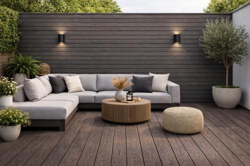 Decking 85D - Dark Brown - Outdoor - 290cm - (1 pack / 4pcs) — Decking handmade to order by Langham Furniture