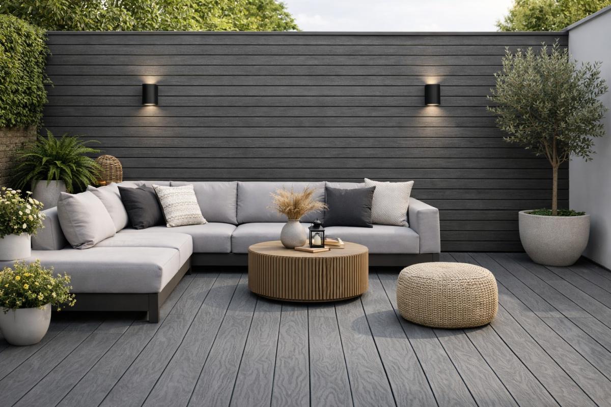 Decking 85B - Grey - Outdoor - 290cm - (1 pack / 4pcs) — Decking handmade to order by Langham Furniture, image 1 of 2