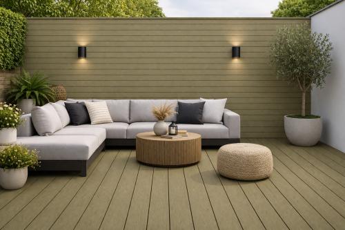 Decking 85F - Khaki - Outdoor - 290cm - (1 pack / 4pcs) — Decking handmade to order by Langham Furniture