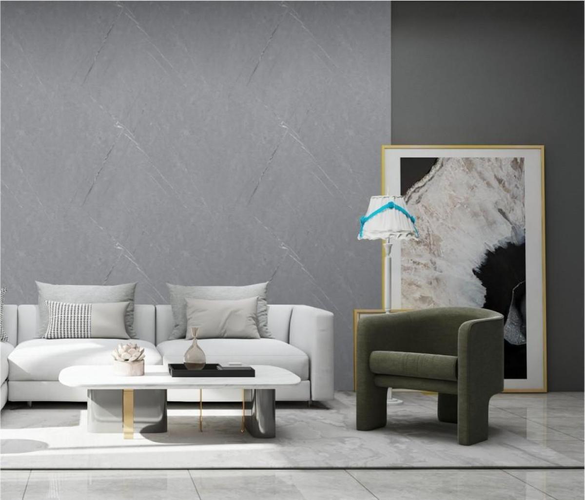 Wall Panel 011B - Grey Marble - Wall Board - 240cm - (1 pack / 2pcs) — Slat & Acoustic Panels handmade to order by Langham Furniture, image 3 of 4