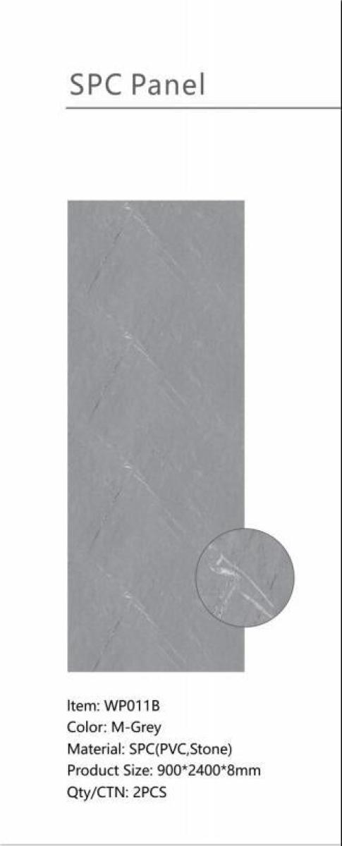 Wall Panel 011B - Grey Marble - Wall Board - 240cm - (1 pack / 2pcs) — Slat & Acoustic Panels handmade to order by Langham Furniture, image 4 of 4