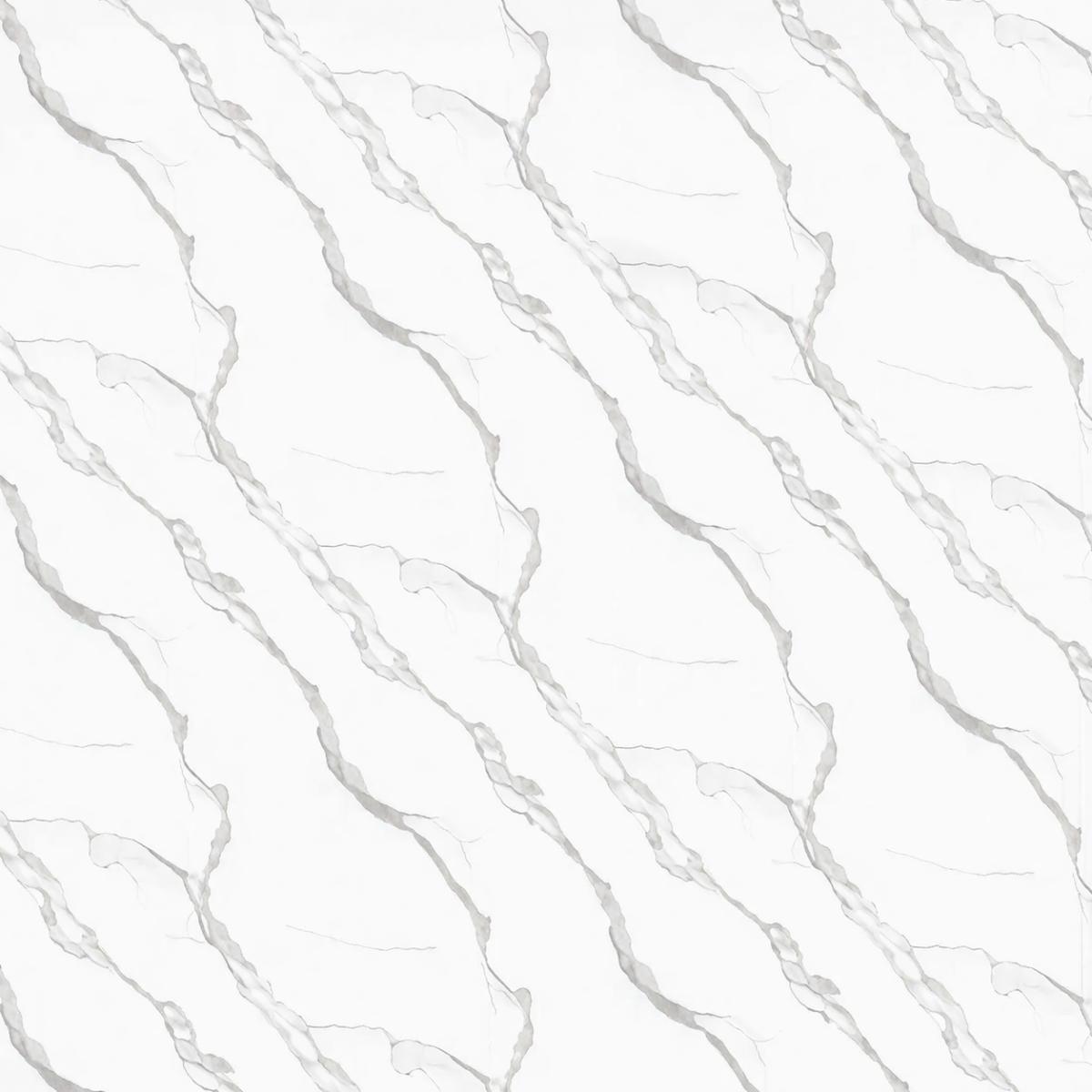 Wall Panel 011A - White Marble - Wall Board - 240cm - (1 pack / 2pcs) — Slat & Acoustic Panels handmade to order by Langham Furniture, image 2 of 3
