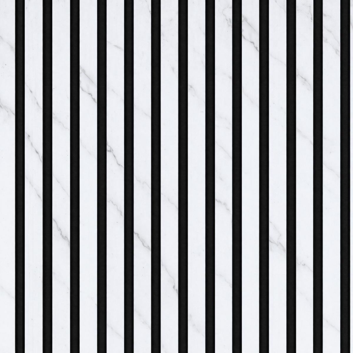 Wall Panel 02WK - White Marble - Acoustic - 280cm - (1 pack / 3pcs) — Slat & Acoustic Panels handmade to order by Langham Furniture, image 2 of 4