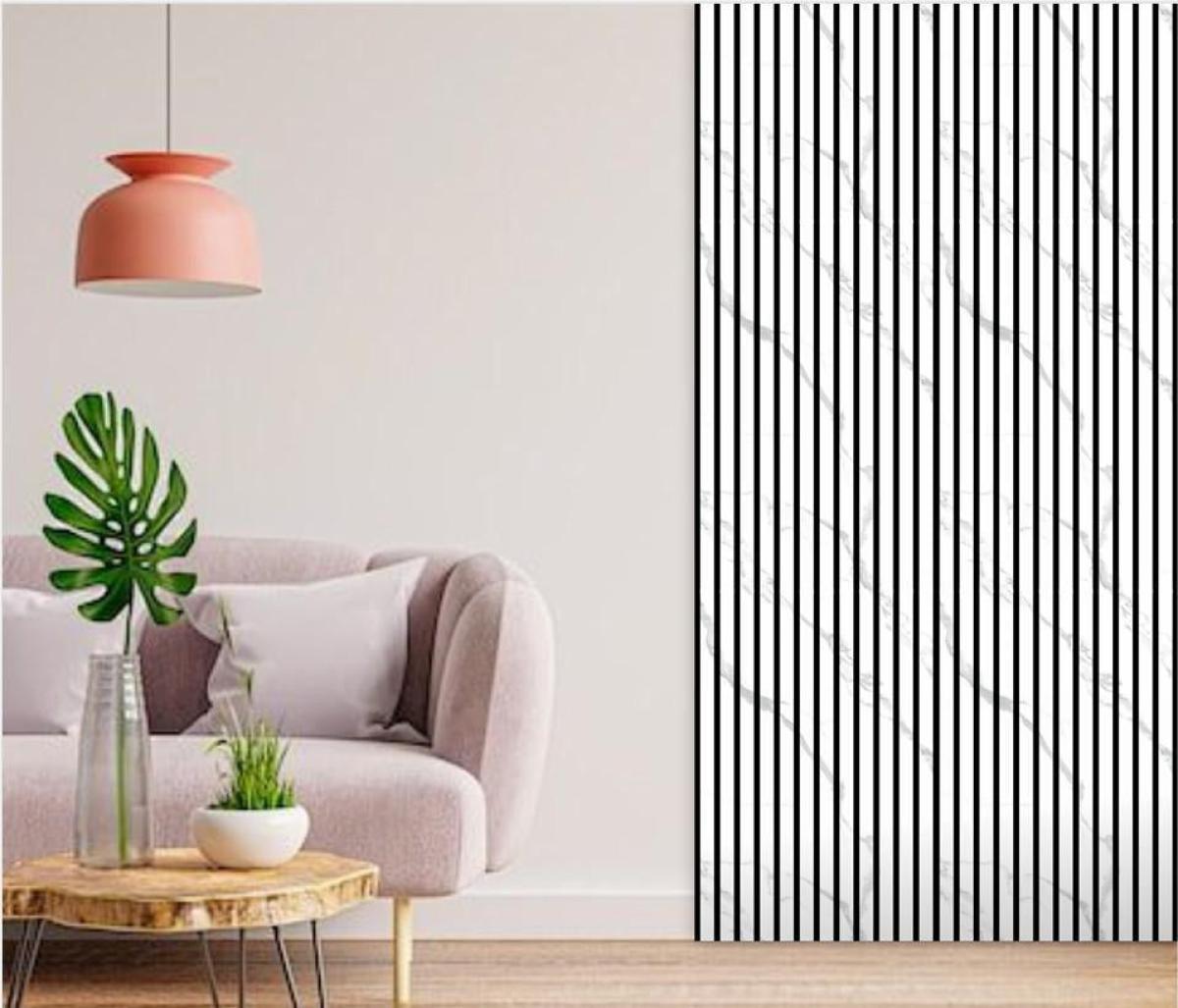 Wall Panel 02WK - White Marble - Acoustic - 280cm - (1 pack / 3pcs) — Slat & Acoustic Panels handmade to order by Langham Furniture, image 3 of 4