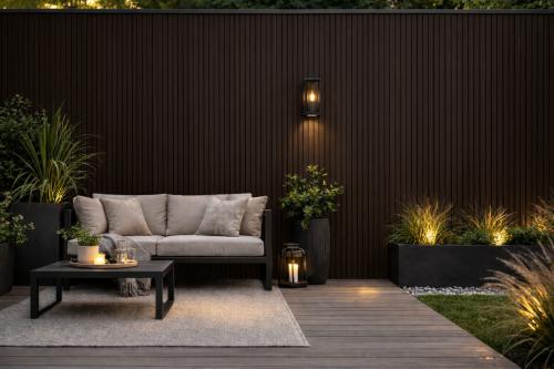 Wall Panel 83D - Dark Brown - Outdoor - 180cm/290cm - (1 pack / 6pcs) — Outdoor Wall Panels handmade to order by Langham Furniture
