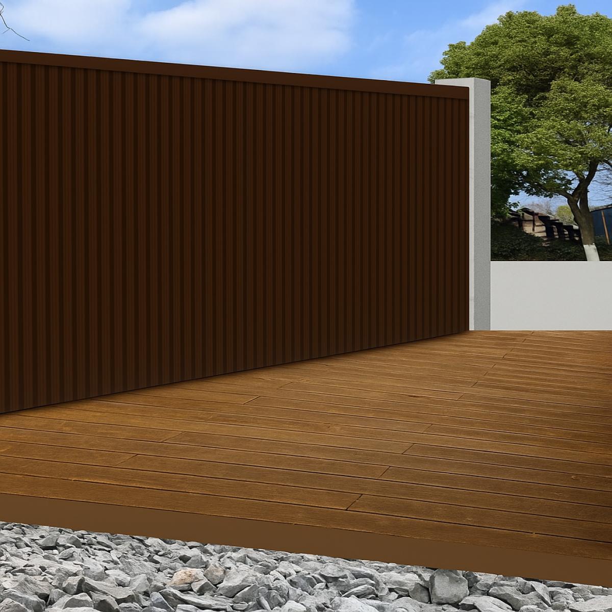 Wall Panel 83D - Dark Brown - Outdoor - 180cm/290cm - (1 pack / 6pcs) — Outdoor Wall Panels handmade to order by Langham Furniture, image 4 of 4