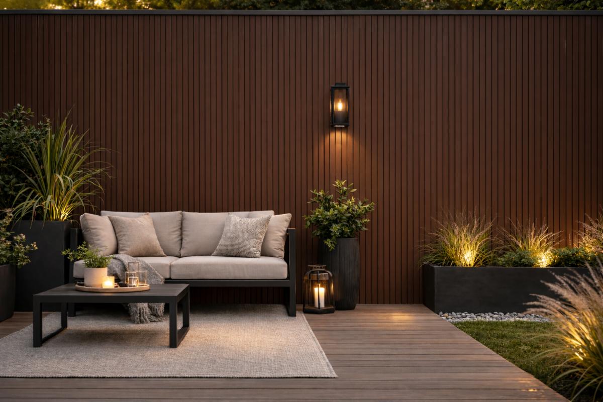 Wall Panel 83C - Light Brown - Outdoor - 180cm/290cm - (1 pack / 6pcs) — Outdoor Wall Panels handmade to order by Langham Furniture, image 1 of 4