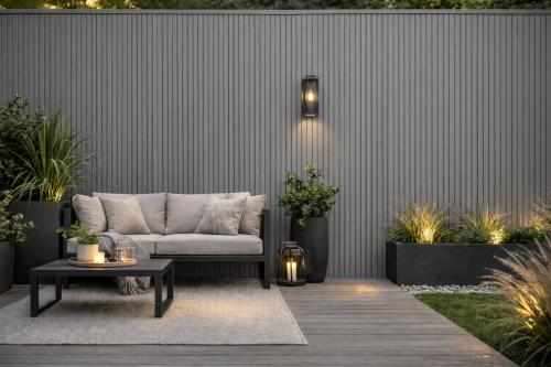 Wall Panel 83B - Grey - Outdoor - 180cm/290cm - (1 pack / 6pcs) — Outdoor Wall Panels handmade to order by Langham Furniture