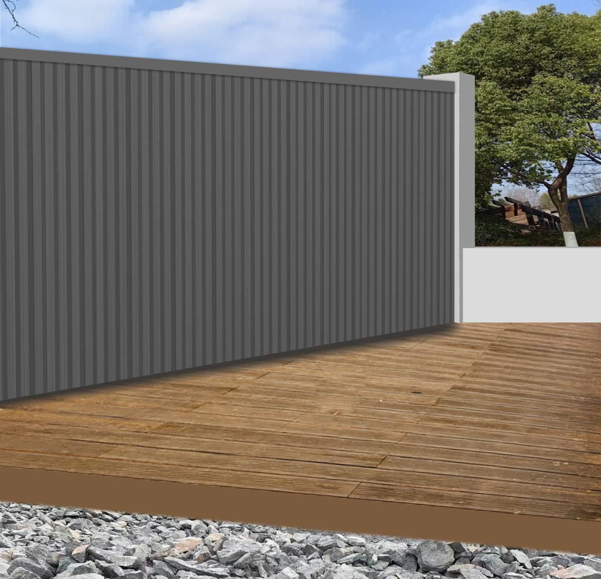 Wall Panel 83B - Grey - Outdoor - 180cm/290cm - (1 pack / 6pcs) — Outdoor Wall Panels handmade to order by Langham Furniture, image 4 of 4