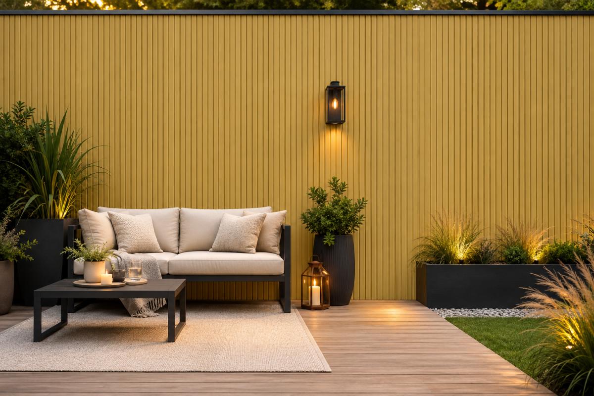 Wall Panel 83A - Oak 02 - Outdoor - 180cm/290cm - (1 pack / 6pcs) — Outdoor Wall Panels handmade to order by Langham Furniture, image 1 of 3