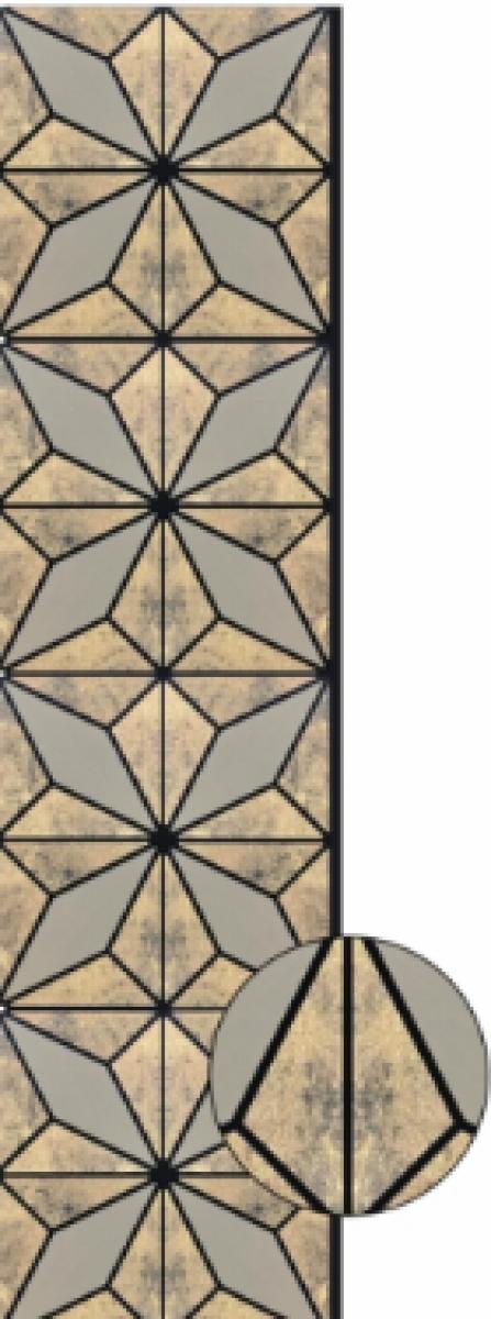 Wall Panel 010B - Antique Metallic Gold - Acoustic - 240cm - (1 pack / 4pcs) — Slat & Acoustic Panels handmade to order by Langham Furniture, image 4 of 4