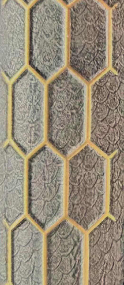 Wall Panel 013B - PS Gold and Brown - Acoustic - 240cm - (1 pack / 4pcs) — Slat & Acoustic Panels handmade to order by Langham Furniture, image 3 of 3