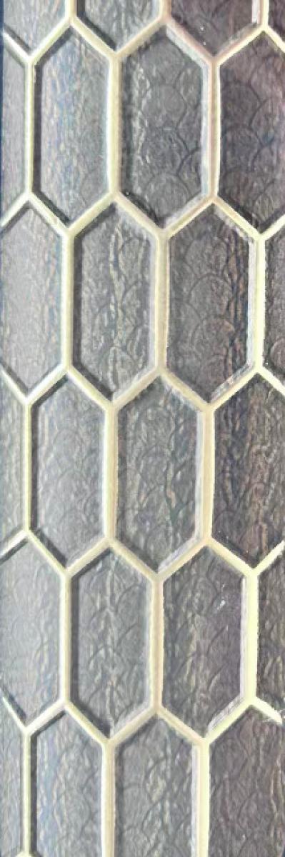 Wall Panel 013A - PS Gold and Grey - Acoustic - 240cm - (1 pack / 4pcs) — Slat & Acoustic Panels handmade to order by Langham Furniture, image 3 of 3