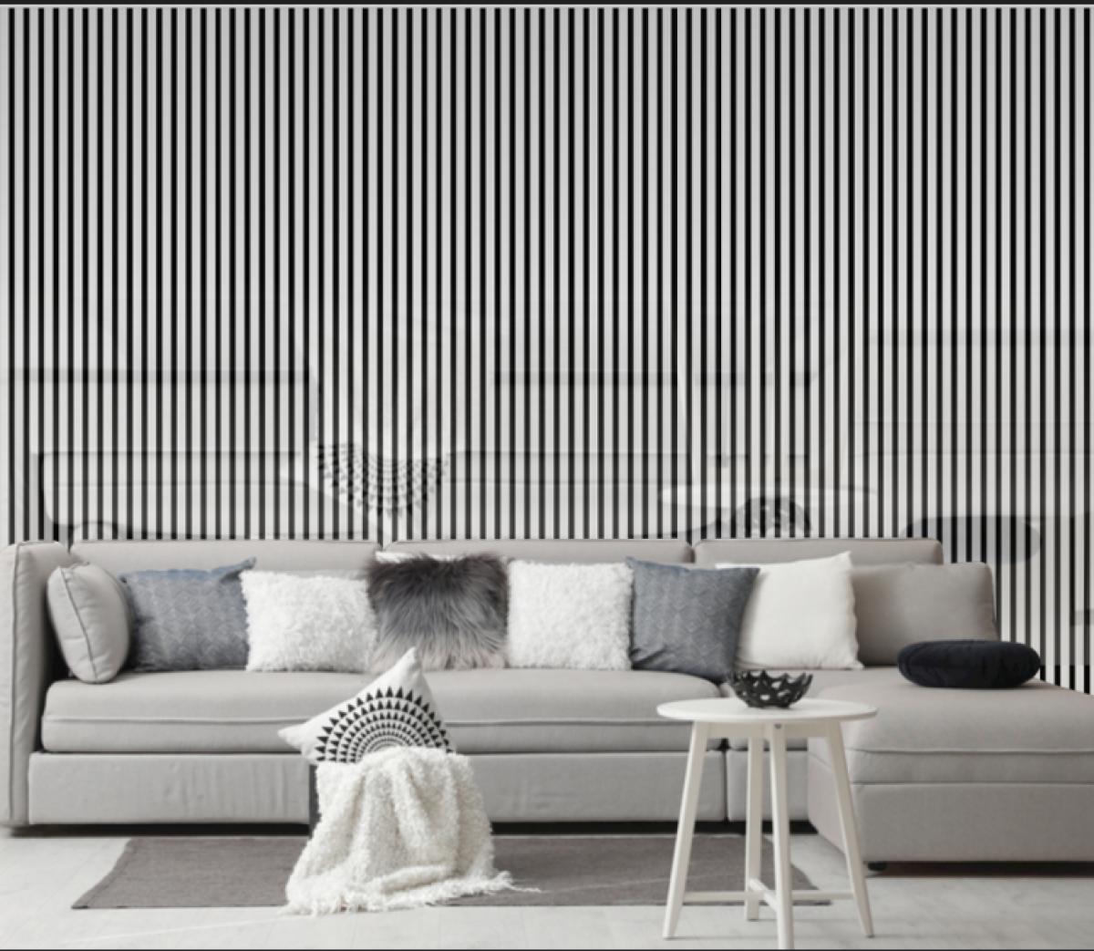 Wall Panel 01S - Shiny Silver - Acoustic - 240cm - (1 pack / 4pcs) — Slat & Acoustic Panels handmade to order by Langham Furniture, image 1 of 4