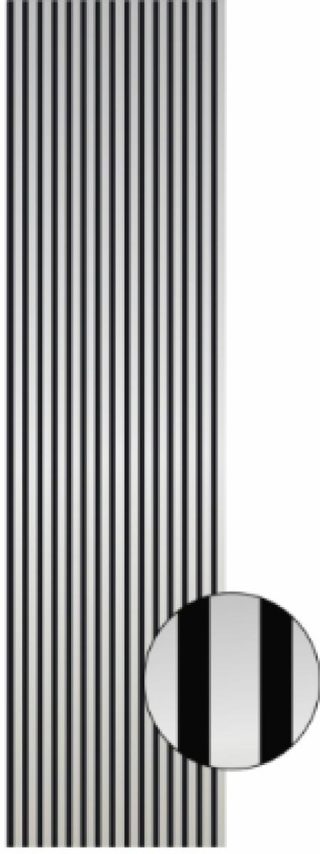 Wall Panel 01S - Shiny Silver - Acoustic - 240cm - (1 pack / 4pcs) — Slat & Acoustic Panels handmade to order by Langham Furniture, image 4 of 4