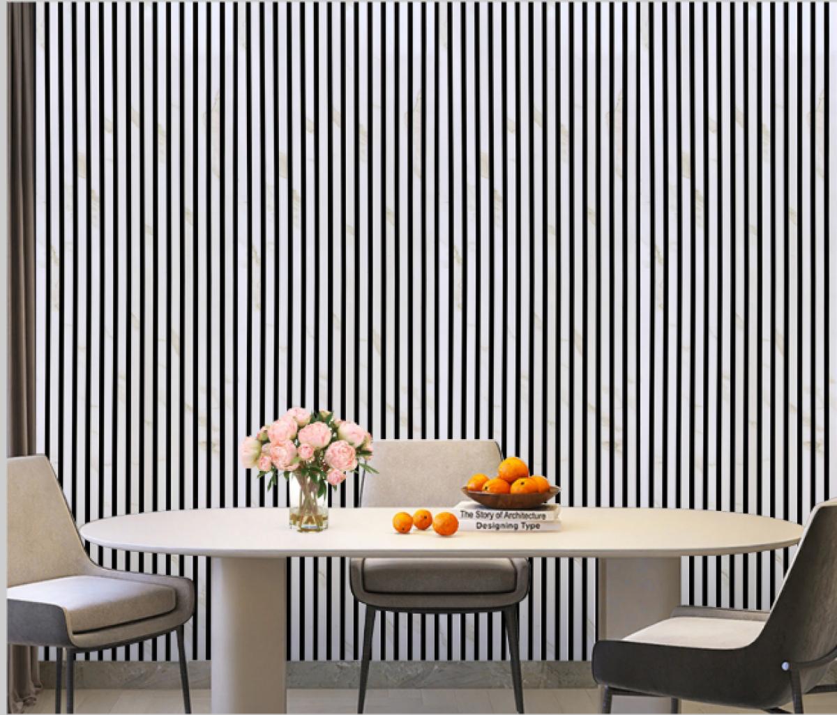 Wall Panel 01WK - White Marble - Acoustic - 240cm - (1 pack / 4pcs) — Slat & Acoustic Panels handmade to order by Langham Furniture, image 1 of 4
