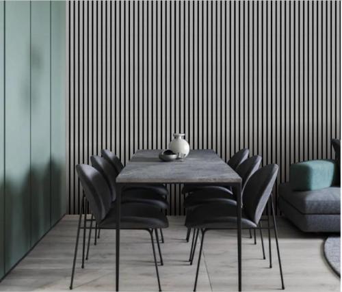 Wall Panel 02WB - Grey - Acoustic - 280cm - (1 pack / 3pcs) — Slat & Acoustic Panels handmade to order by Langham Furniture