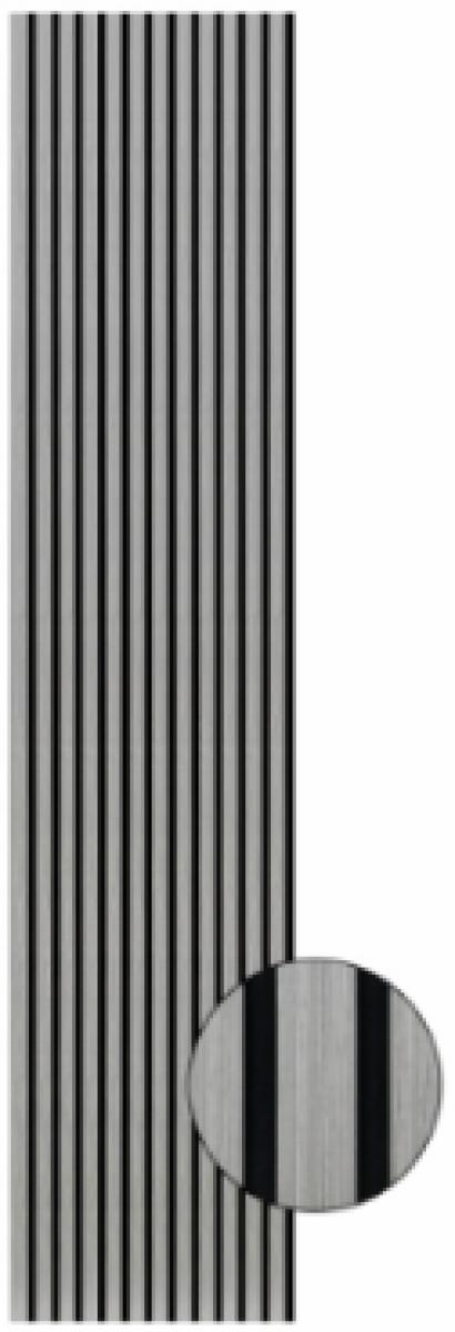 Wall Panel 02WB - Grey - Acoustic - 280cm - (1 pack / 3pcs) — Slat & Acoustic Panels handmade to order by Langham Furniture, image 4 of 4